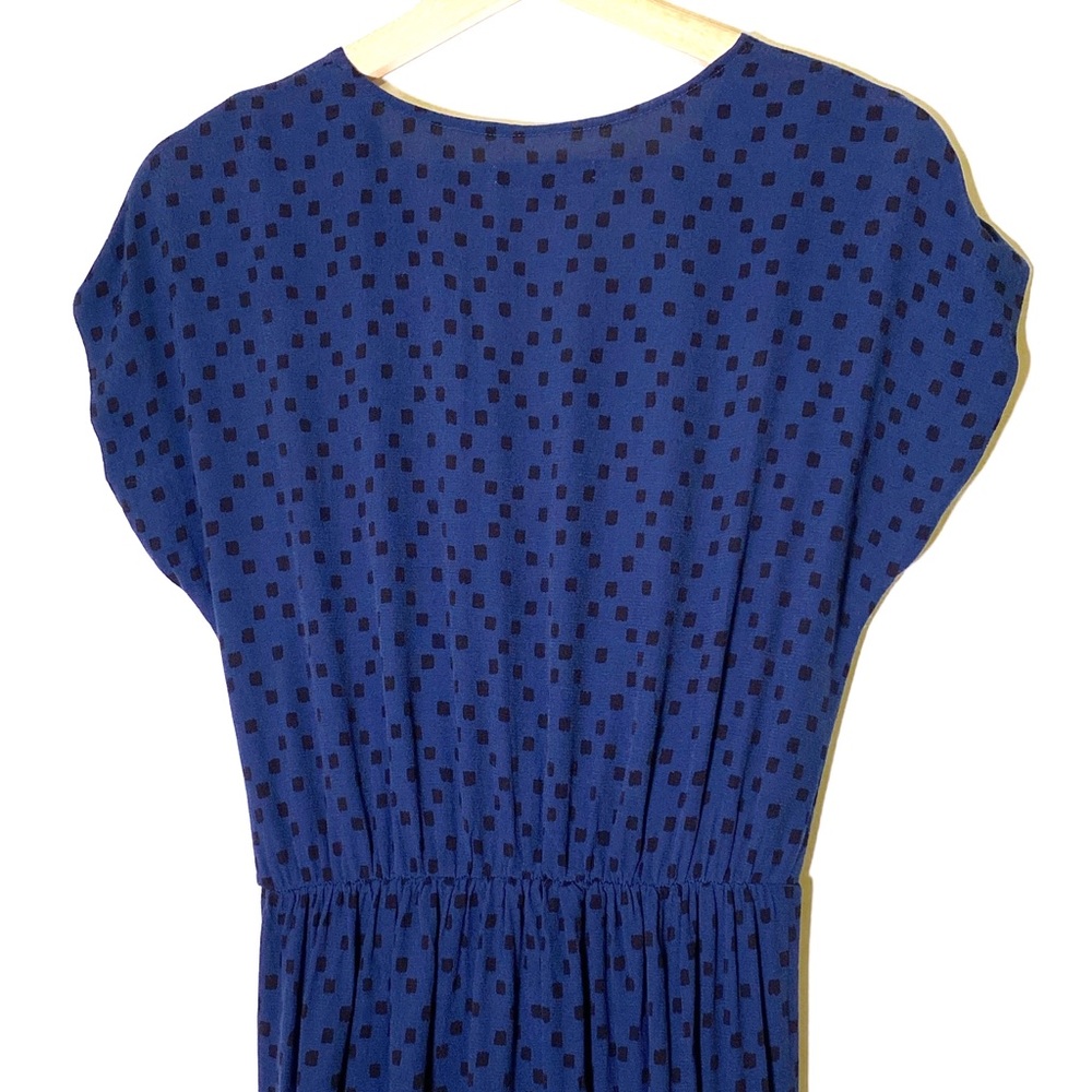 Madewell Wrap front Mini Dress Brushstroke Diamond - Picture 6 of 8